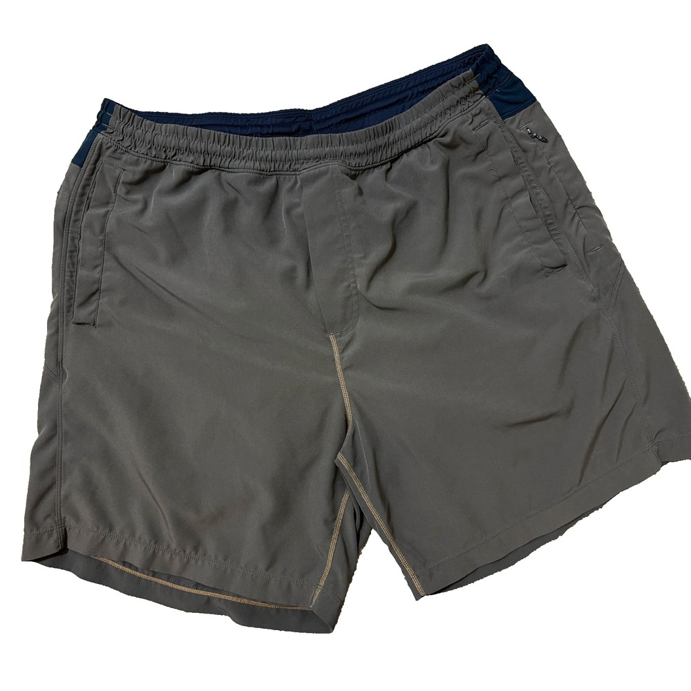 Birddogs Lined Shorts Men XXL 6.75" Gray/Navy Kerfuffles Athletic Pockets (READ)